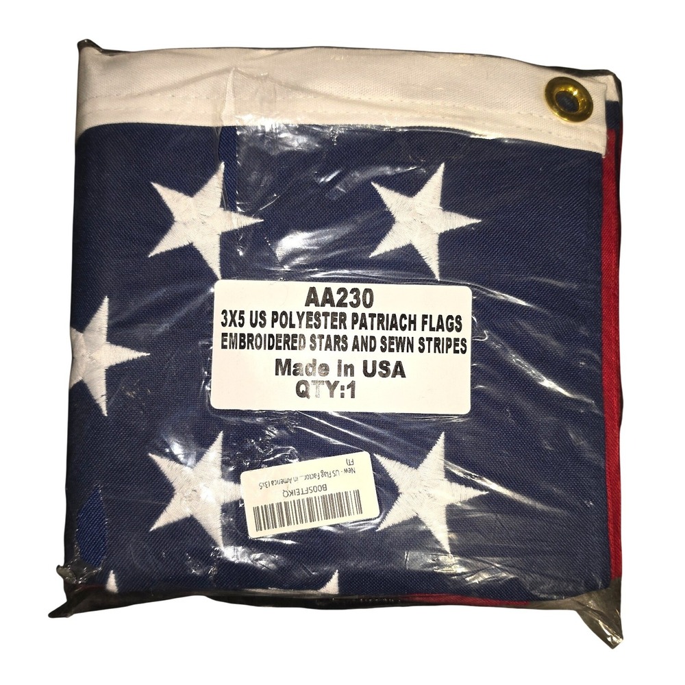 Carrot-Top 3x5 US American Flag Patriarch Polyester Embroidered USA AA230